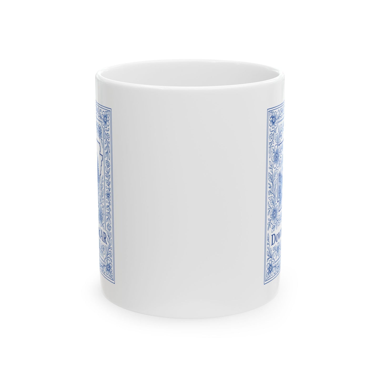 Arkansas Ceramic Mug – Floral State Outline Nature Design | DownYondAR Coffee Cup 11oz
