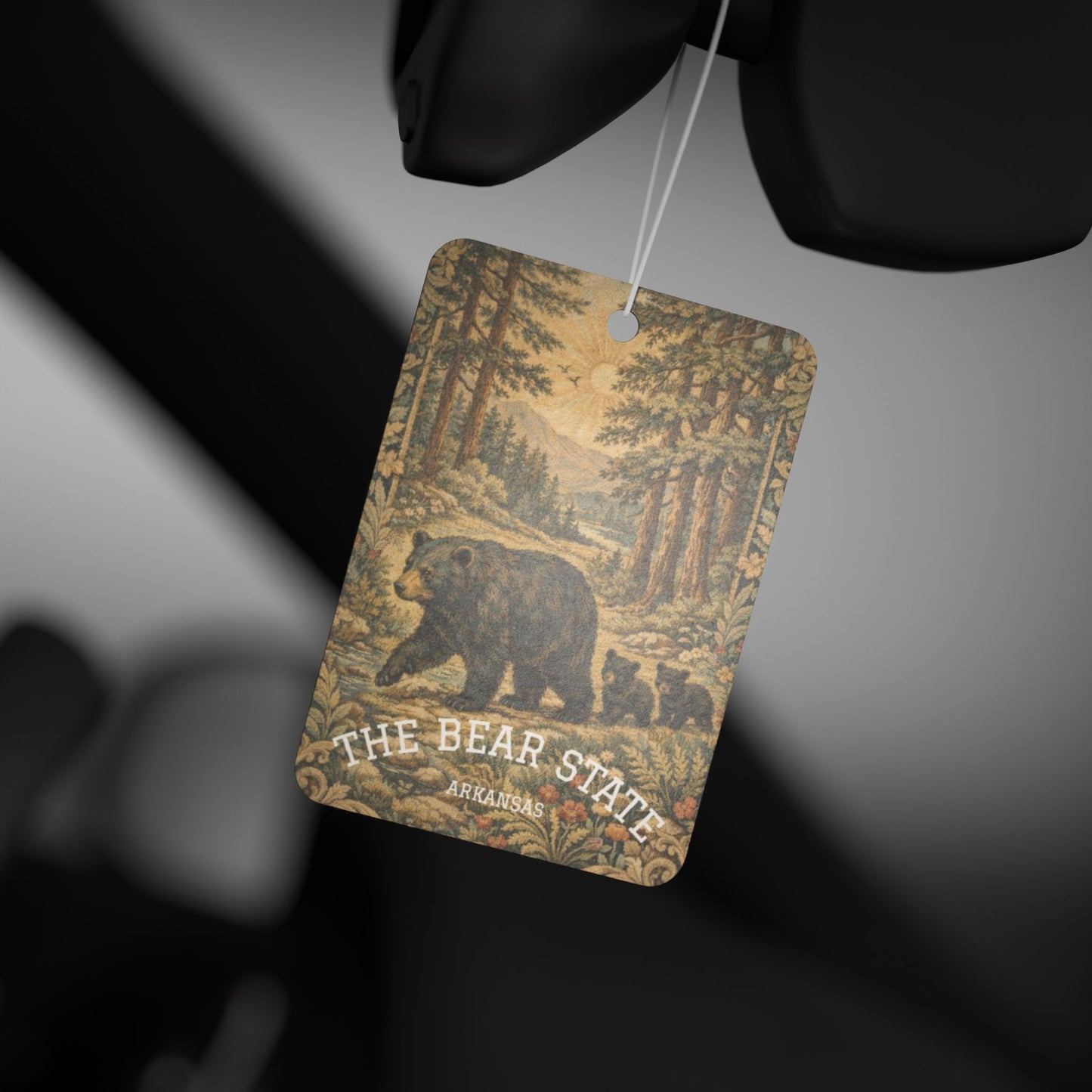 Car Air Freshener — 'The Bear State' Vintage Forest Scented Air Freshener