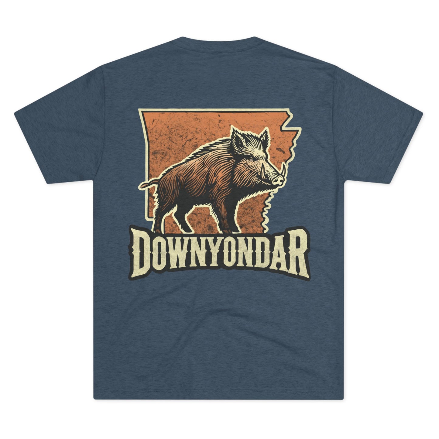 DownYondAR Razorback Tee | Arkansas Hog Hunting Shirt | Unisex Tri-Blend Crew Shirt