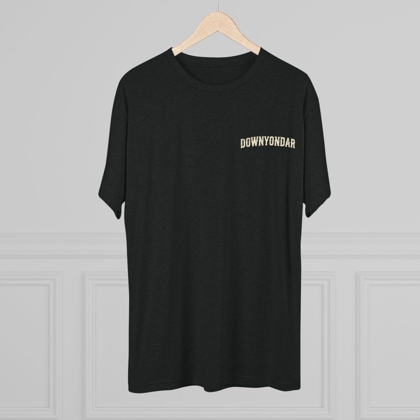 DownYondAR Arkansas Hunting Tee – Deer Skull Back Print | Unisex Tri-Blend Crew Shirt