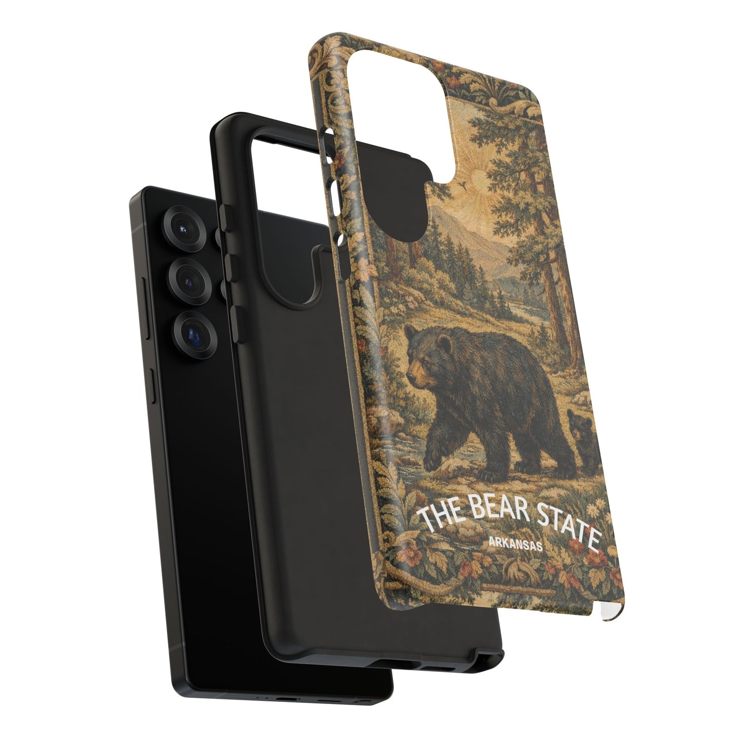 The Bear State Arkansas Vintage Forest Tough Phone Case for Samsung Galaxy Phones
