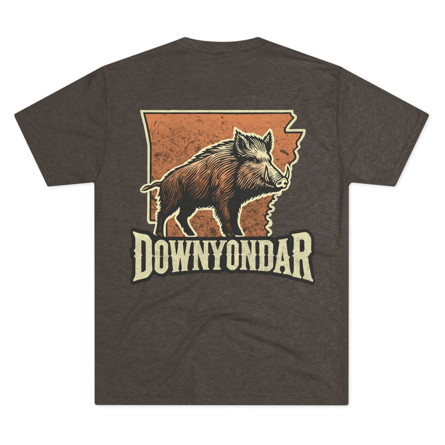 DownYondAR Razorback Tee | Arkansas Hog Hunting Shirt | Unisex Tri-Blend Crew Shirt