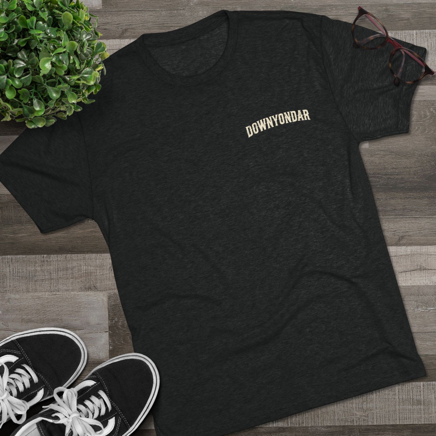 DownYondAR Arkansas Hunting Tee – Deer Skull Back Print | Unisex Tri-Blend Crew Shirt
