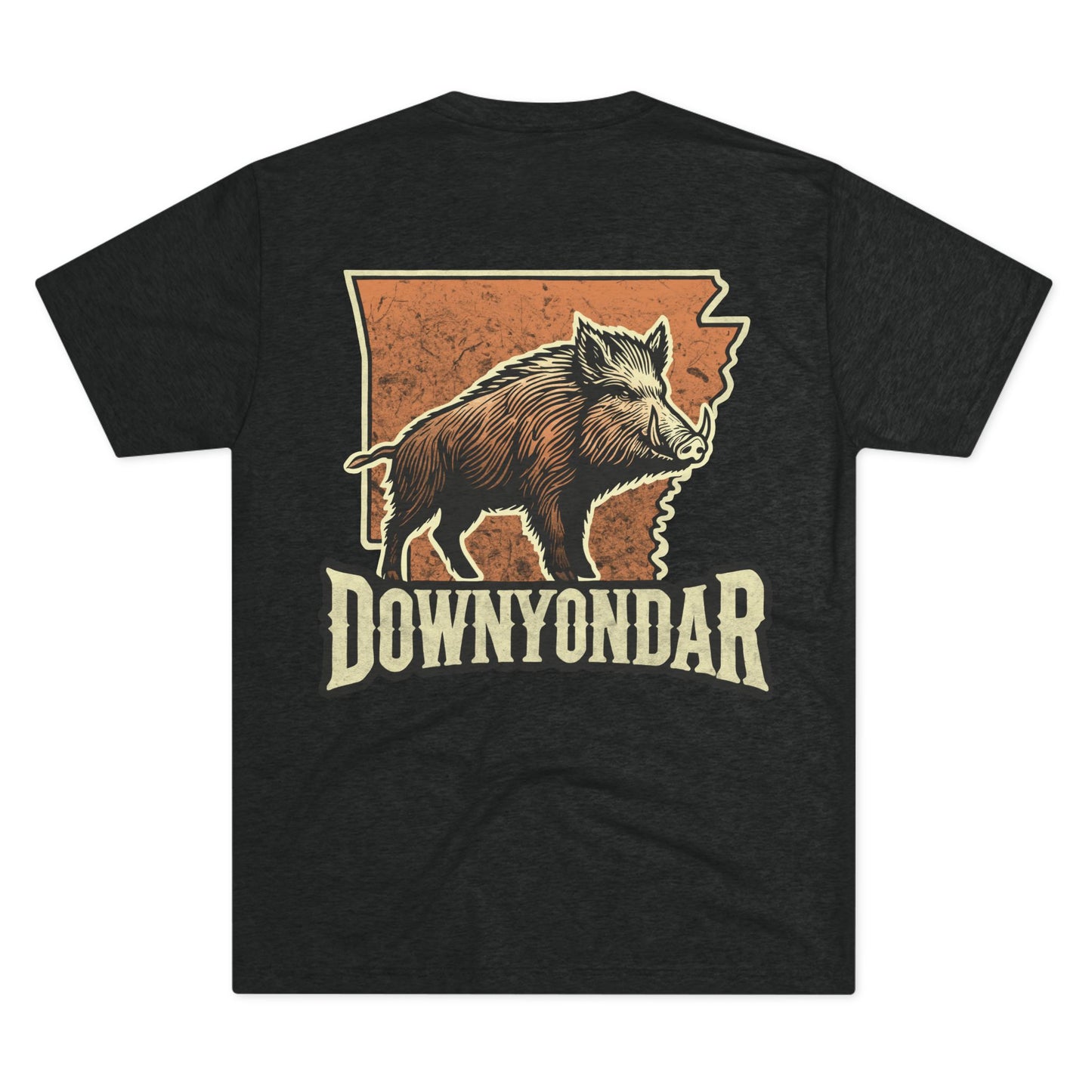 DownYondAR Razorback Tee | Arkansas Hog Hunting Shirt | Unisex Tri-Blend Crew Shirt