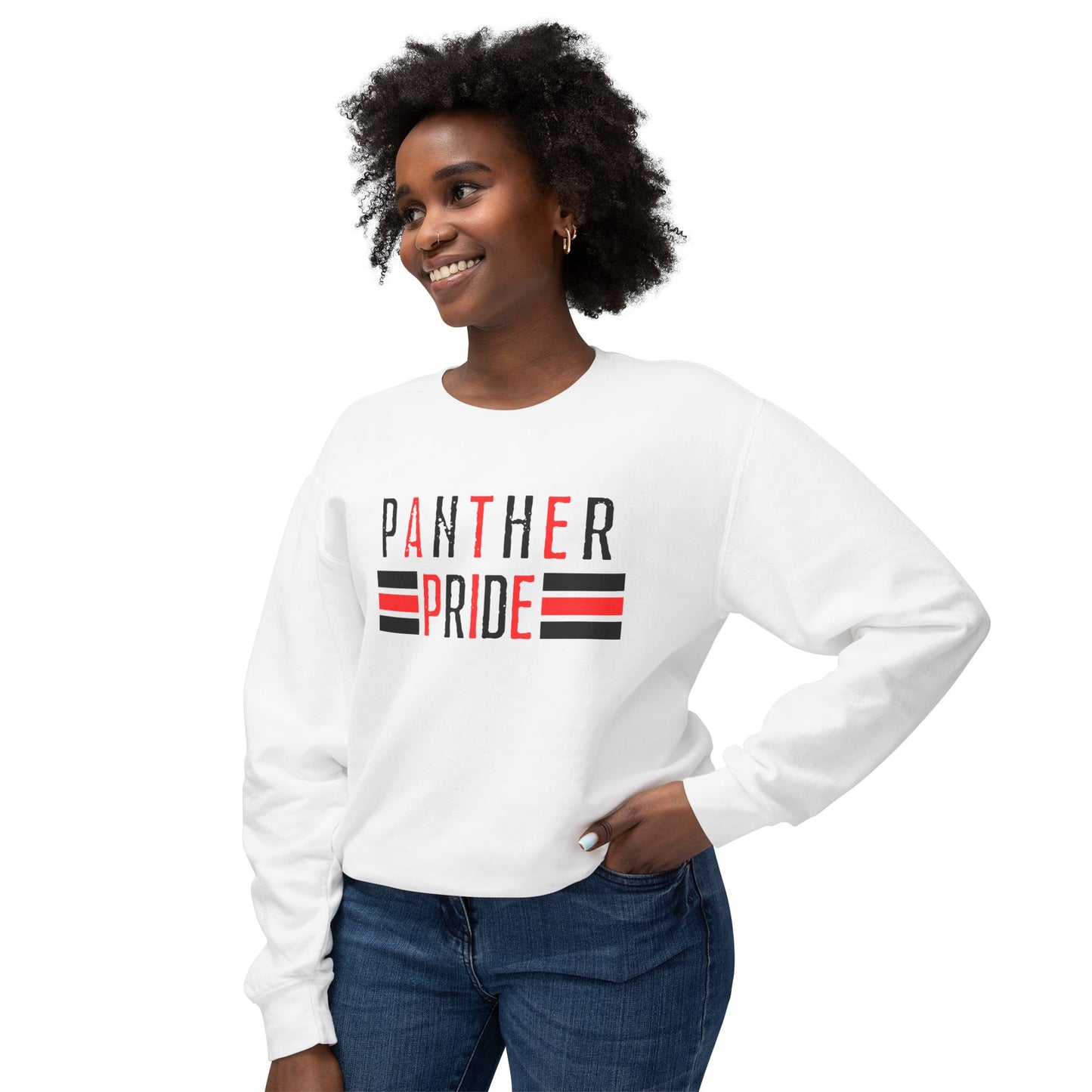 Cabot Panthers Varsity Stripe Comfort Colors Crewneck Sweatshirt – Unisex Fit