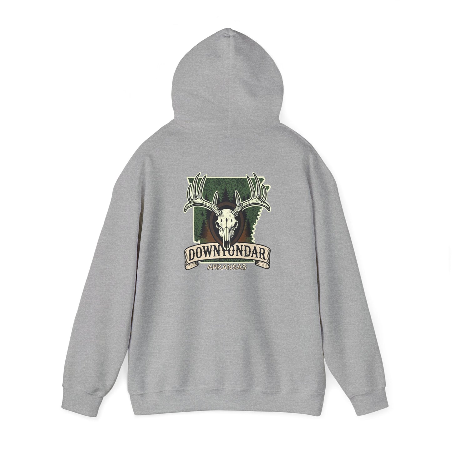 Deer Skull European Mount Arkansas Hunting Unisex Heavy Blend™ Hooded Sweatshirt