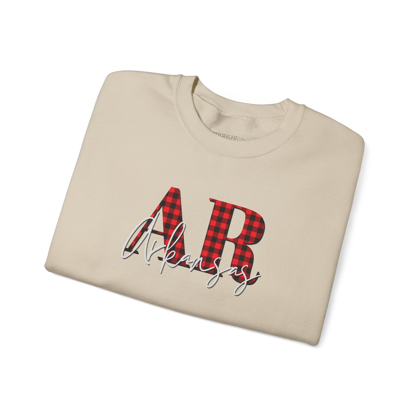 Buffalo Plaid AR Arkansas Crewneck Sweatshirt