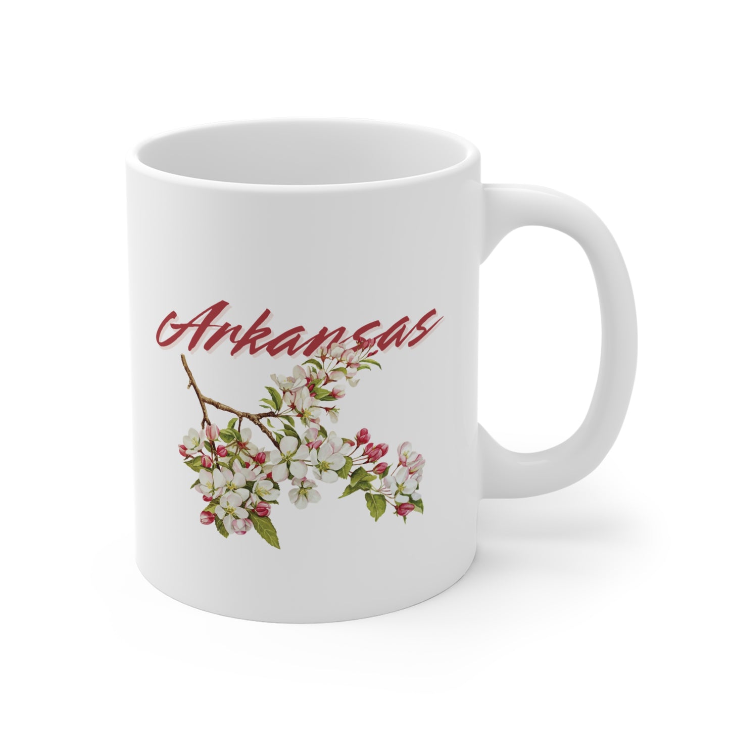 Arkansas Apple Blossom Ceramic Mug 11oz