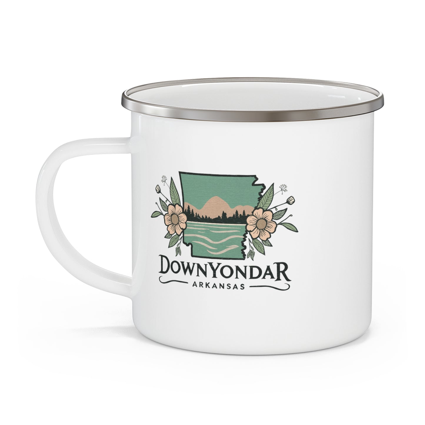 DownYondAR Arkansas Natural State Enamel Camping Mug