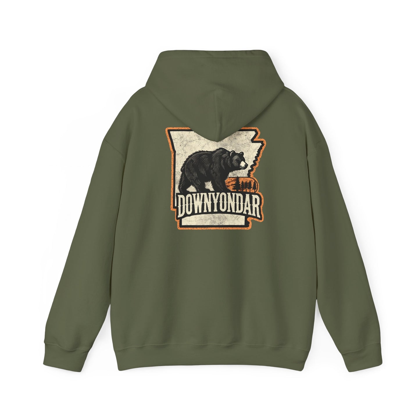 DownYondAR Arkansas Black Bear Unisex Heavy Blend™ Hooded Sweatshirt