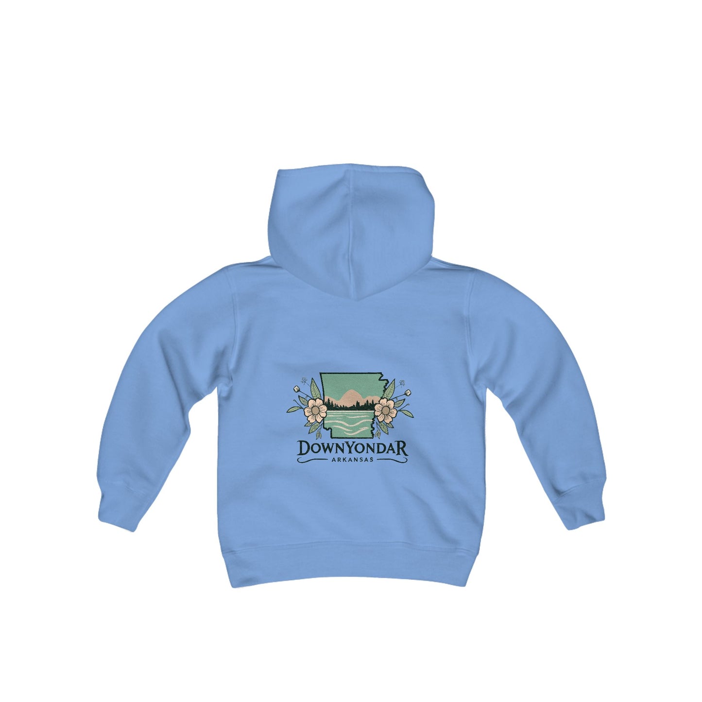 DownYondAR Arkansas Natural State Youth Heavy Blend Hooded Sweatshirt