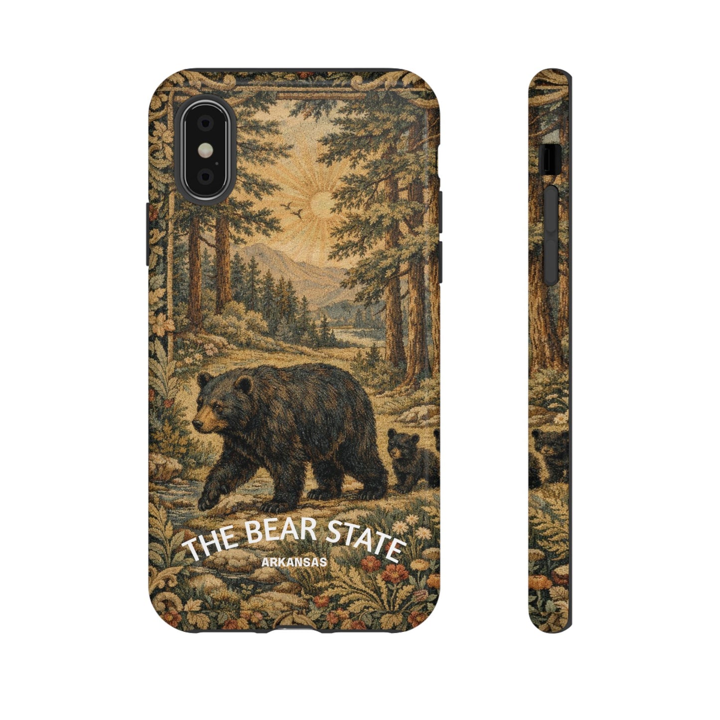 The Bear State Arkansas Vintage Forest Tough Phone Case for iPhone