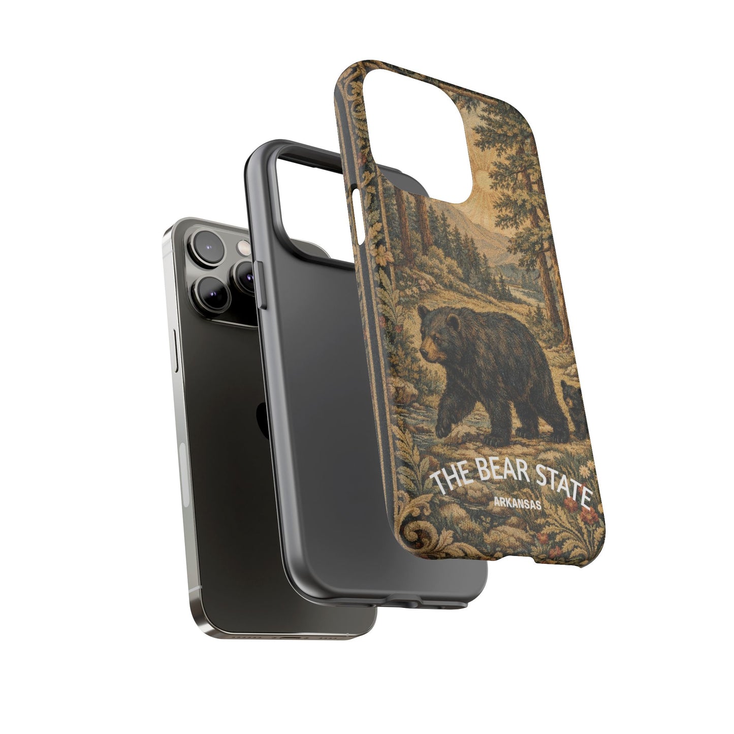 The Bear State Arkansas Vintage Forest Tough Phone Case for iPhone