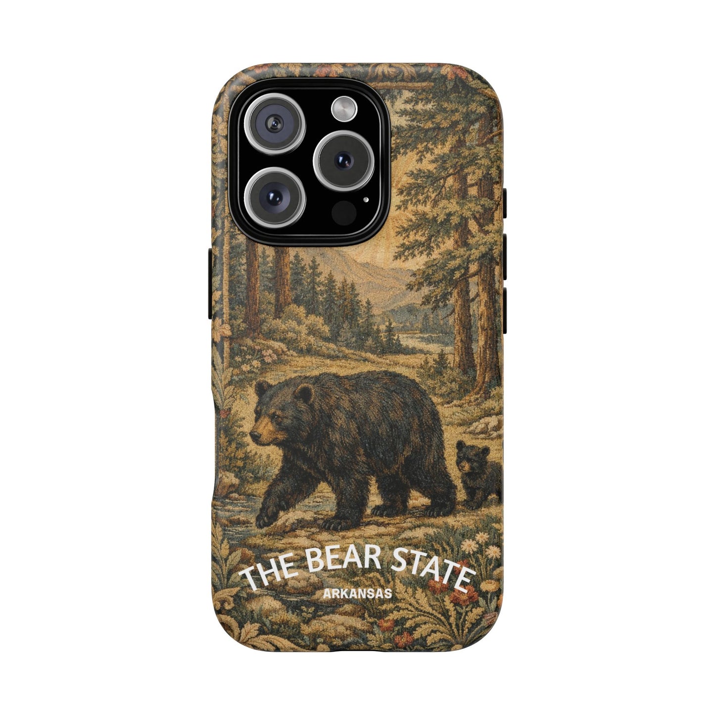 The Bear State Arkansas Vintage Forest Tough Phone Case for iPhone