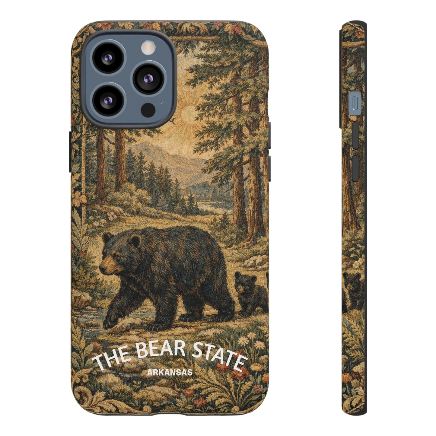 The Bear State Arkansas Vintage Forest Tough Phone Case for iPhone
