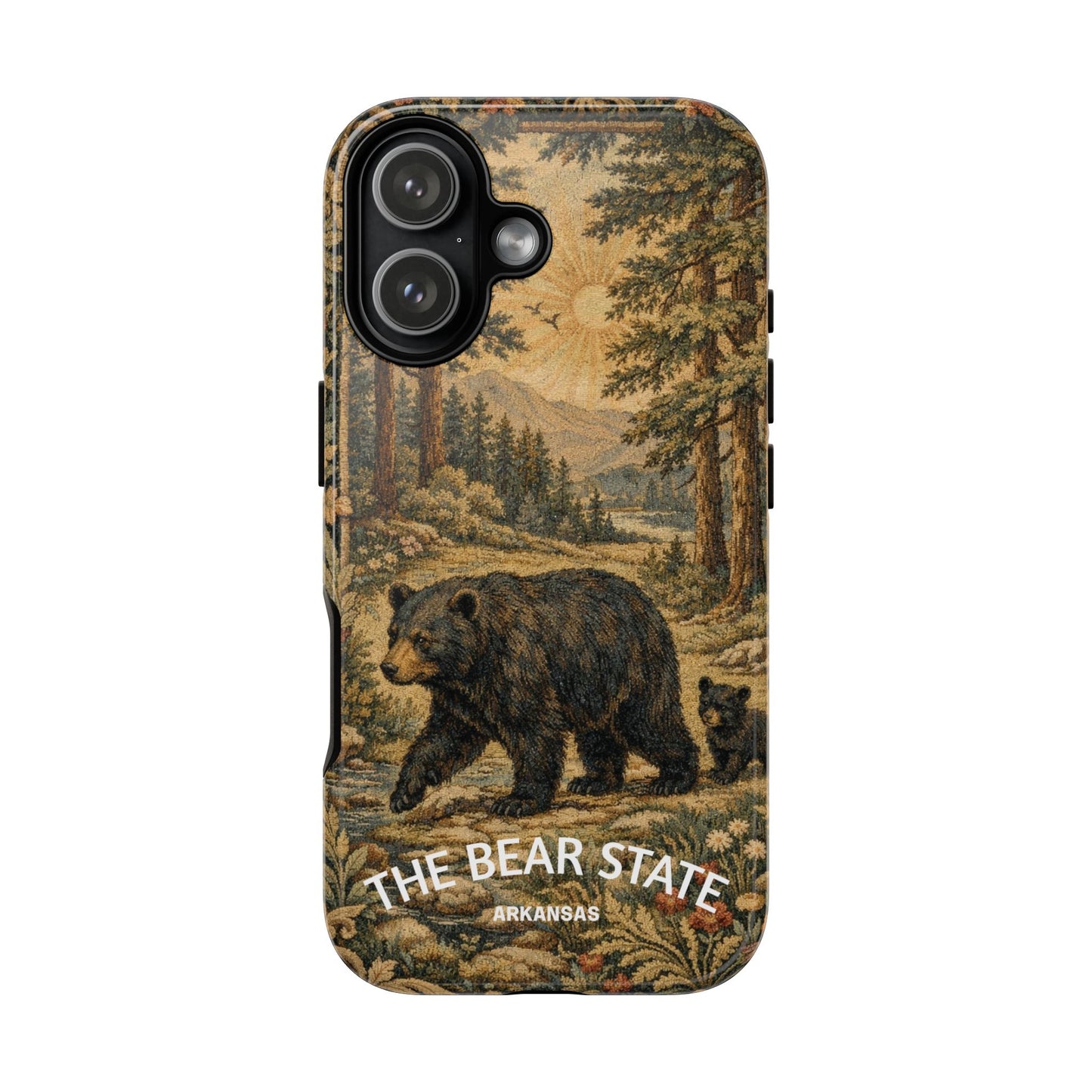 The Bear State Arkansas Vintage Forest Tough Phone Case for iPhone