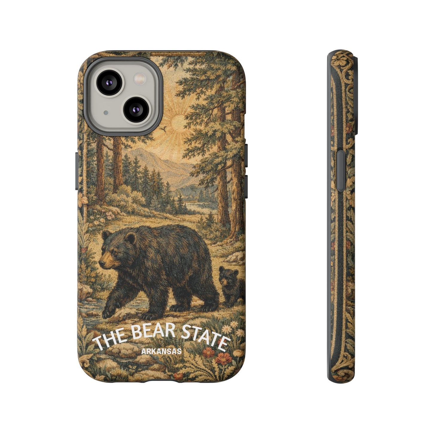 The Bear State Arkansas Vintage Forest Tough Phone Case for iPhone