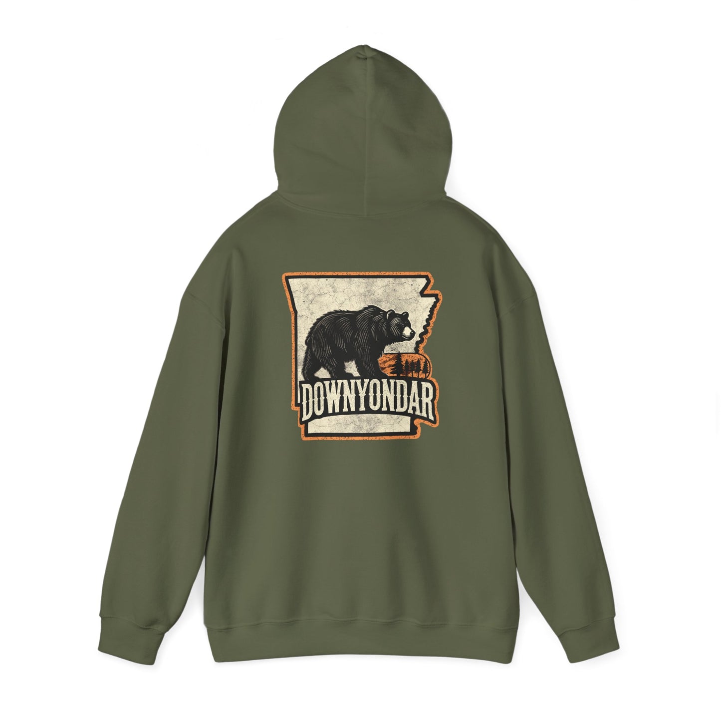 DownYondAR Arkansas Black Bear Unisex Heavy Blend™ Hooded Sweatshirt