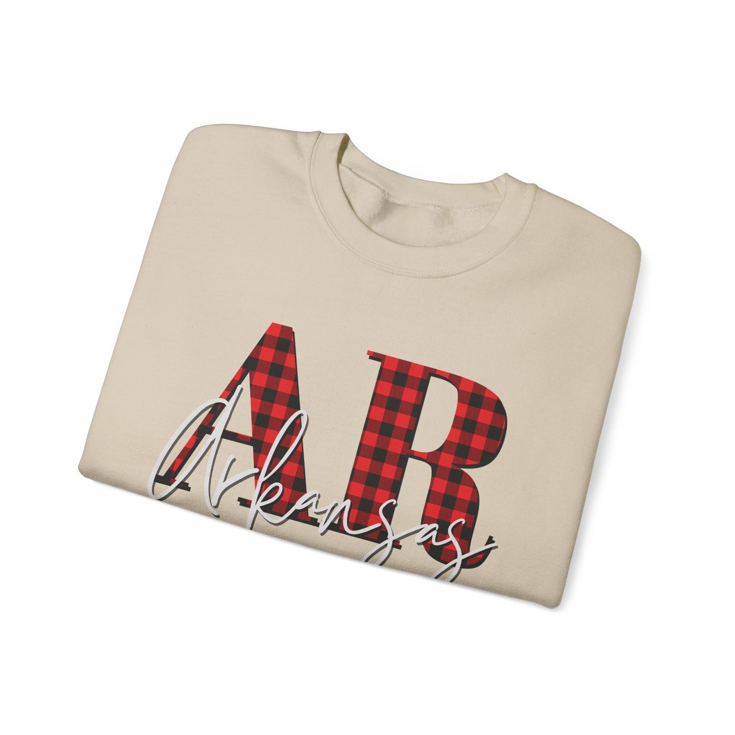 Buffalo Plaid Arkansas ChristmasUnisex Heavy Blend™ Crewneck Sweatshirt