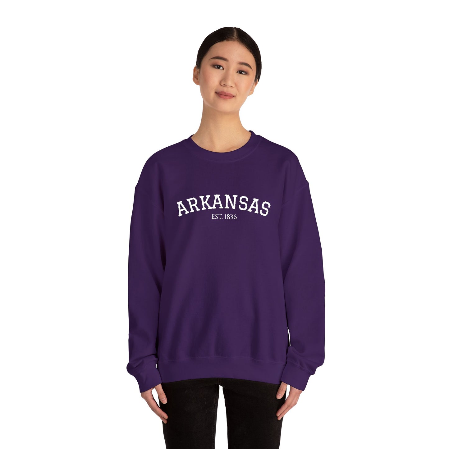 Arkansas Vintage Crewneck Sweatshirt — Classic State Pride Pullover