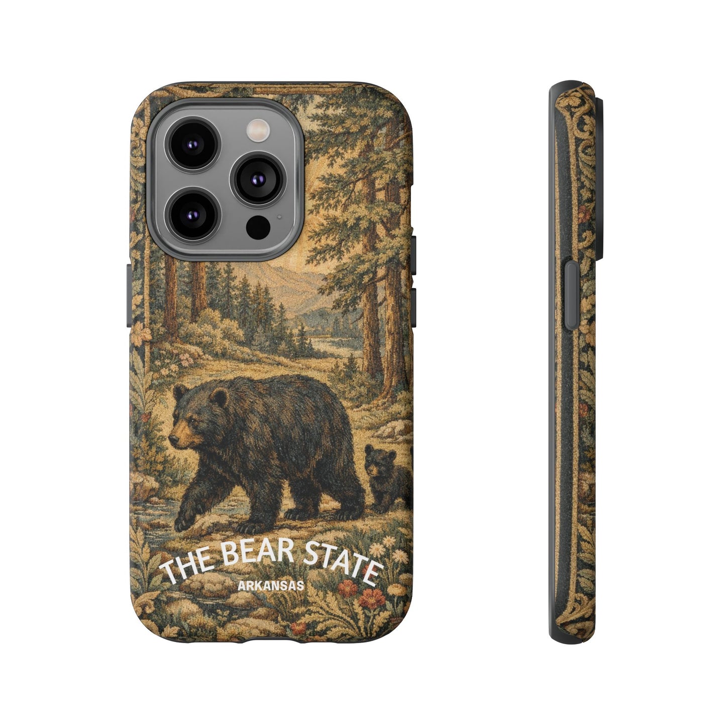 The Bear State Arkansas Vintage Forest Tough Phone Case for iPhone