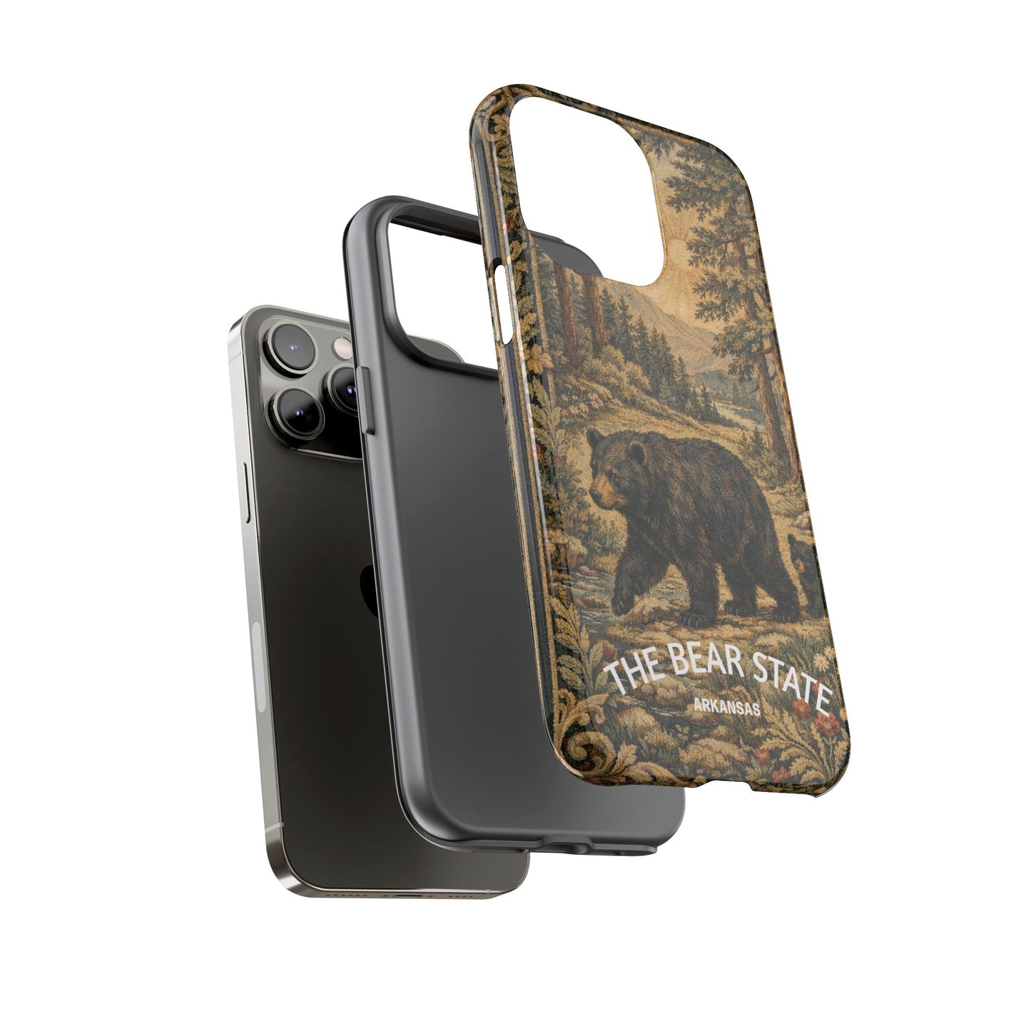 The Bear State Arkansas Vintage Forest Tough Phone Case for iPhone