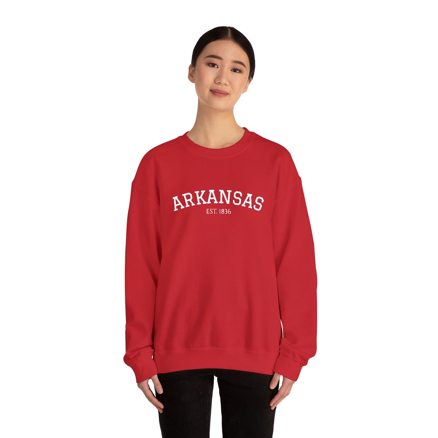 Arkansas Vintage Crewneck Sweatshirt — Classic State Pride Pullover