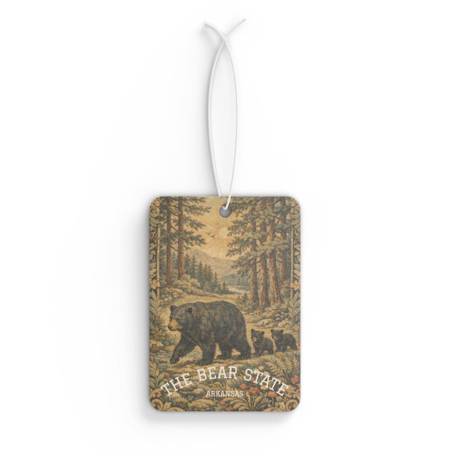 Car Air Freshener — 'The Bear State' Vintage Forest Scented Air Freshener