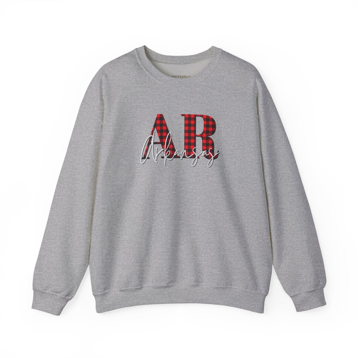 Buffalo Plaid AR Arkansas Crewneck Sweatshirt