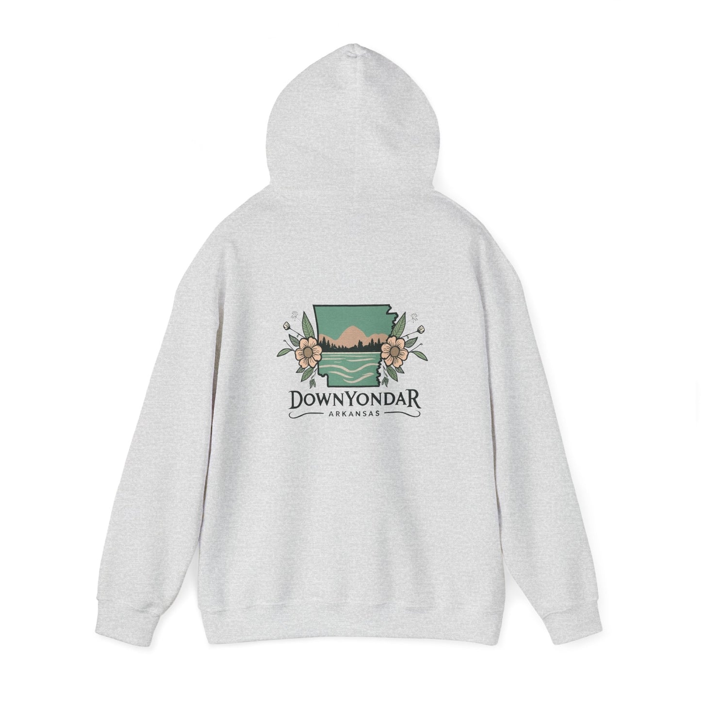 DownYondAR Arkansas Natural State Floral Unisex Heavy Blend™ Hooded Sweatshirt