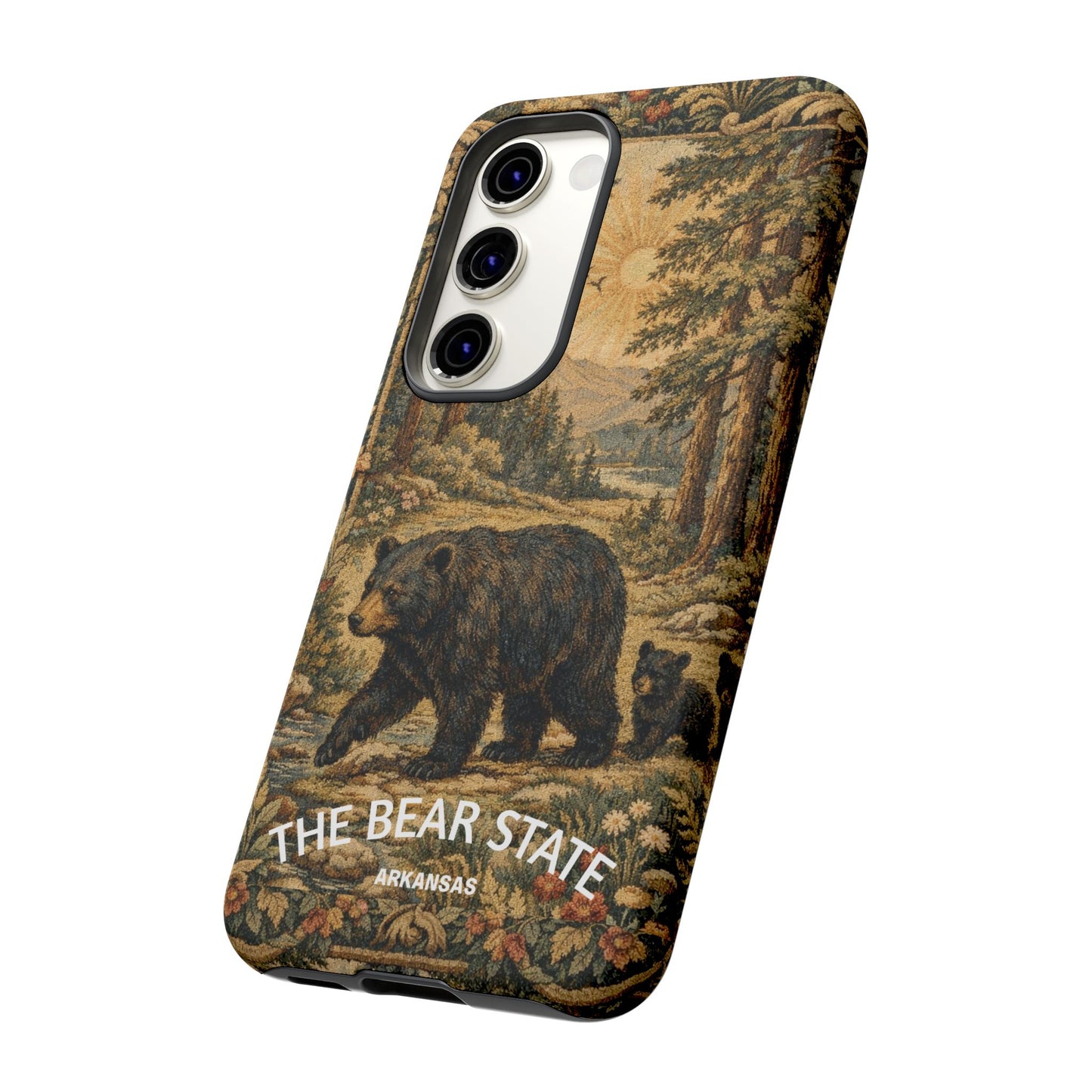 The Bear State Arkansas Vintage Forest Tough Phone Case for Samsung Galaxy Phones