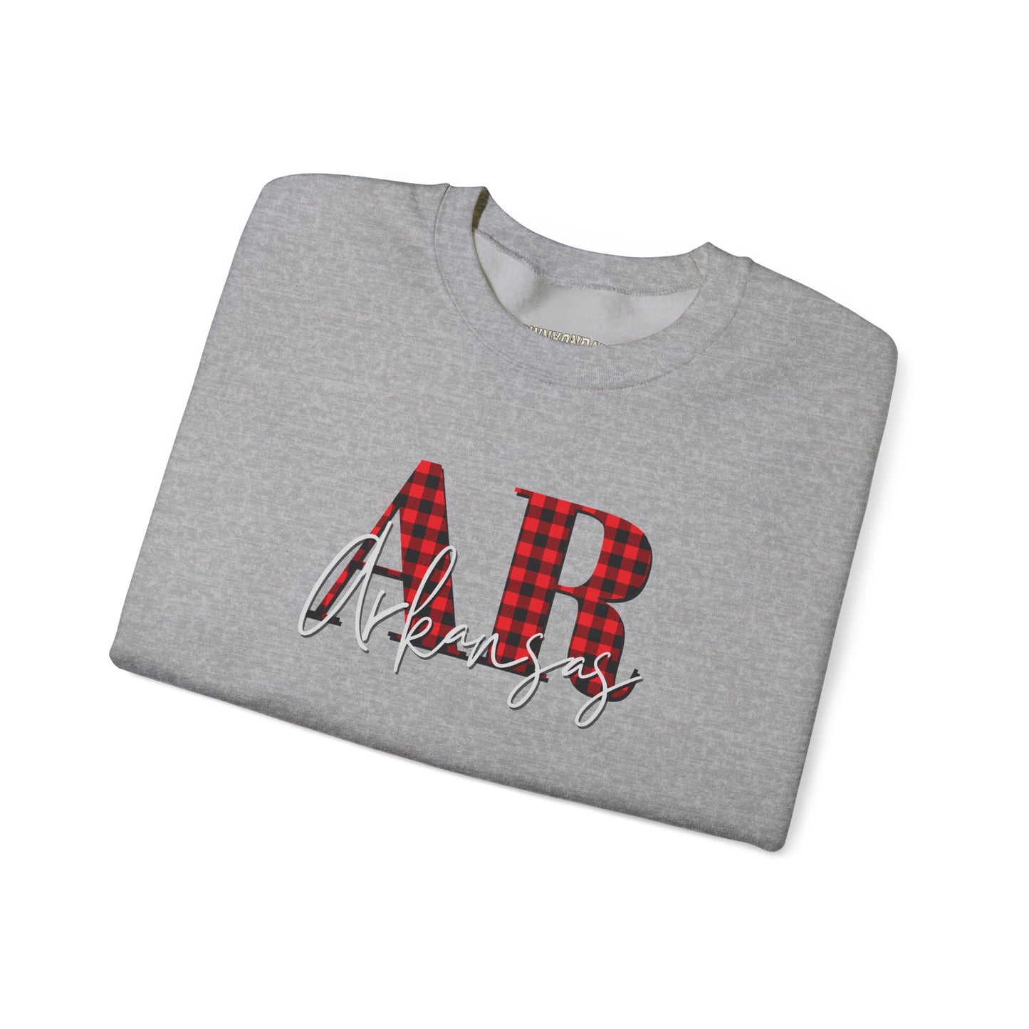 Buffalo Plaid AR Arkansas Crewneck Sweatshirt