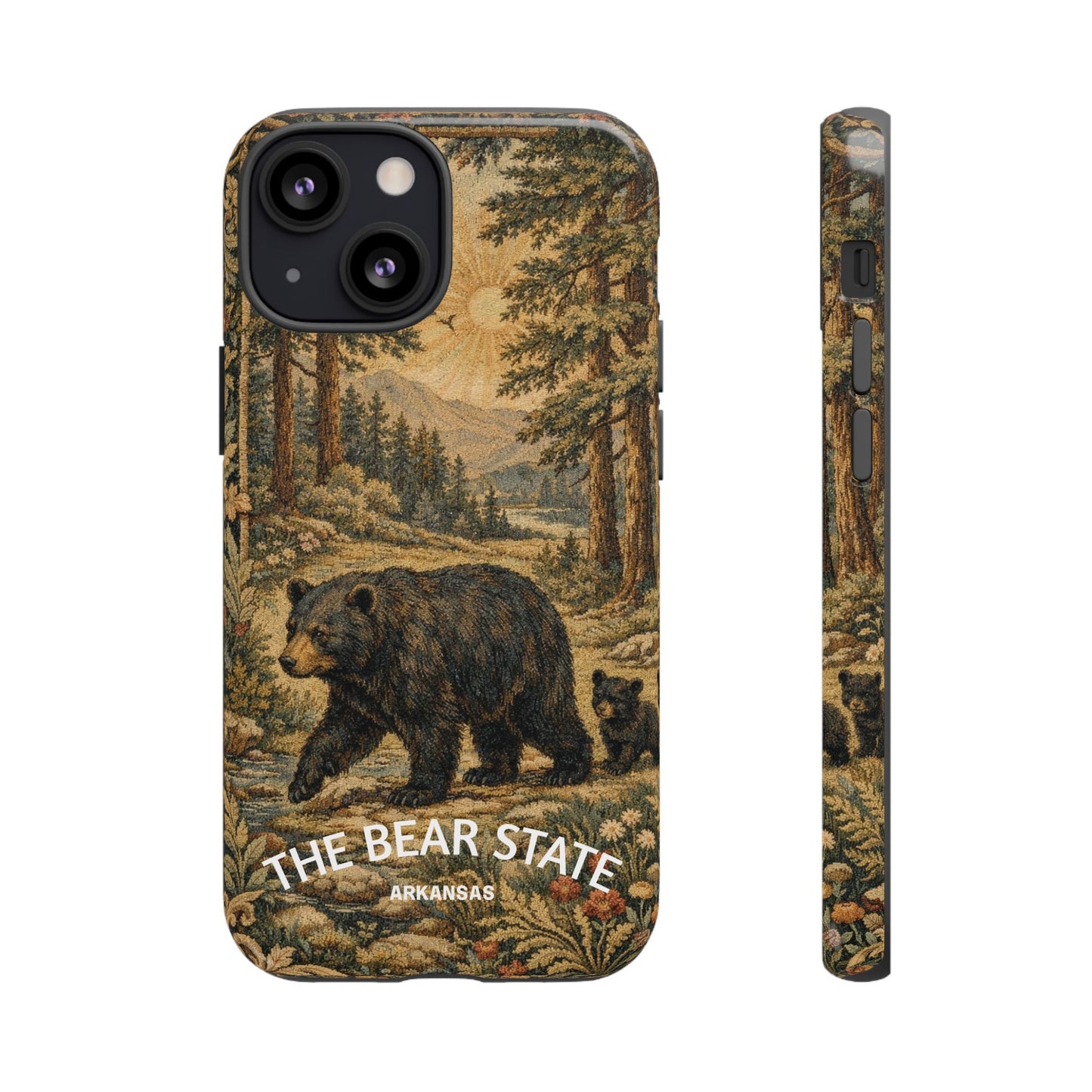 The Bear State Arkansas Vintage Forest Tough Phone Case for iPhone