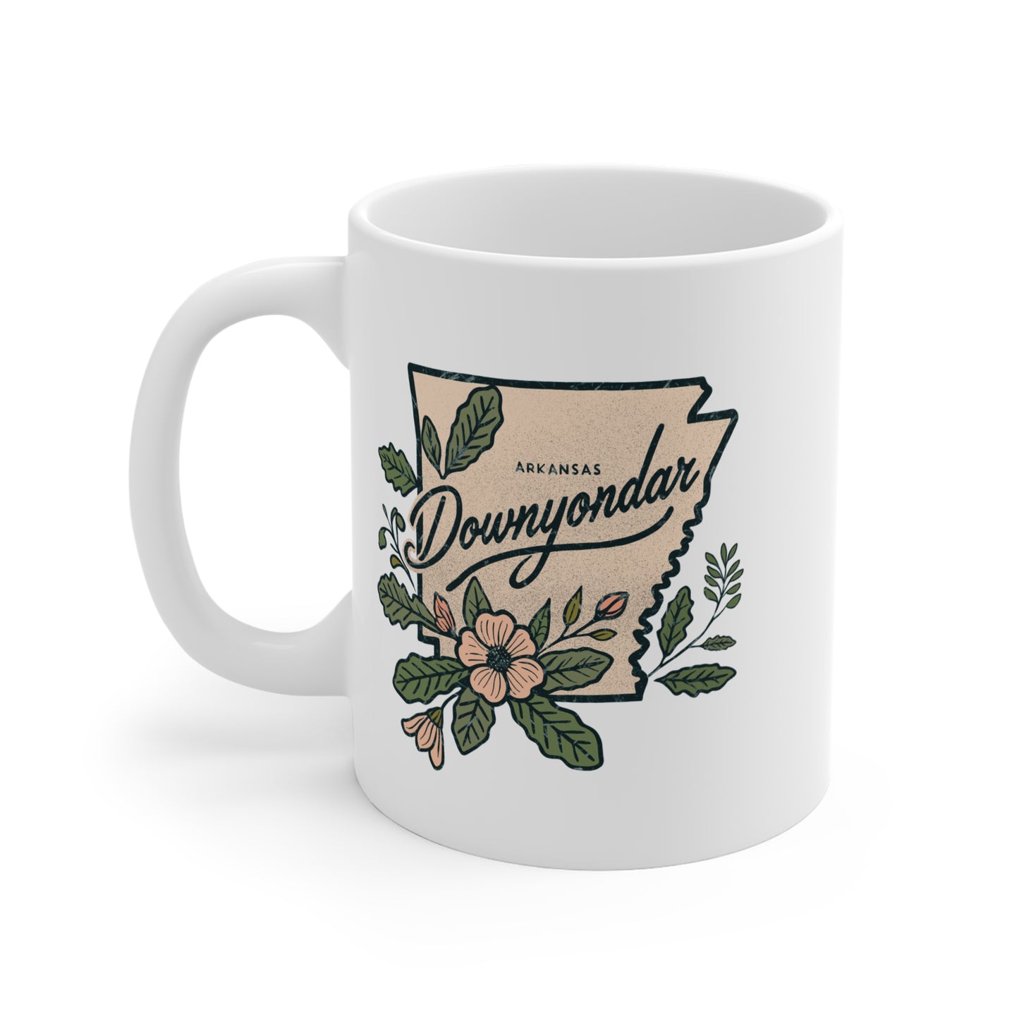 DownYondAR Floral Natural State Ceramic Mug 11oz