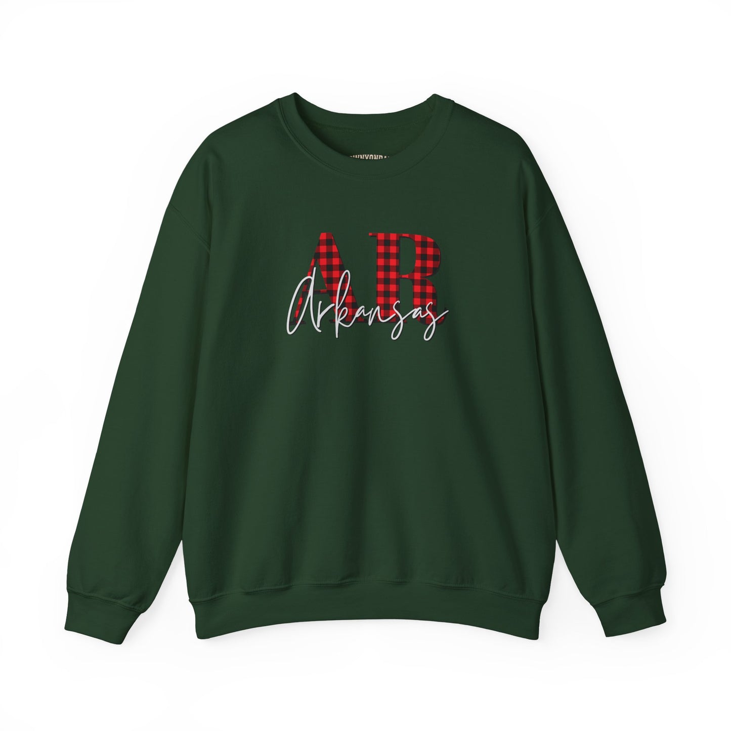 Buffalo Plaid AR Arkansas Crewneck Sweatshirt