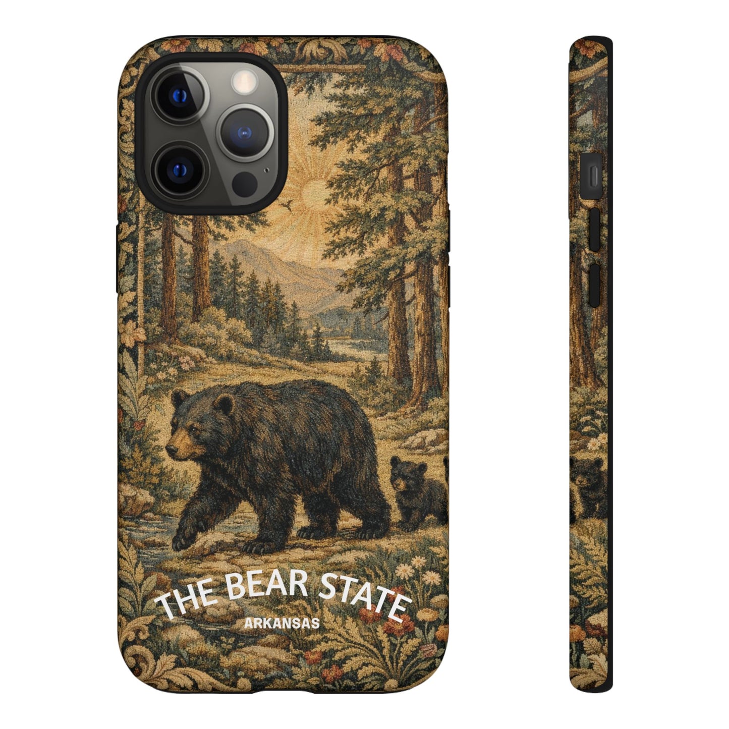 The Bear State Arkansas Vintage Forest Tough Phone Case for iPhone