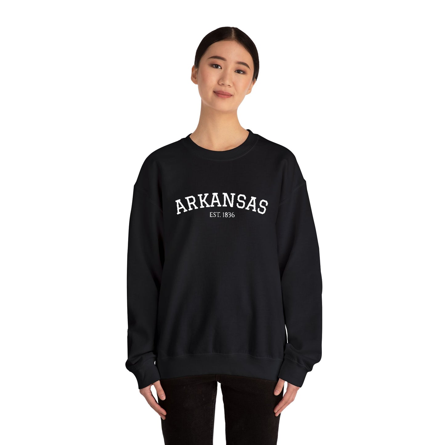 Arkansas Vintage Crewneck Sweatshirt — Classic State Pride Pullover