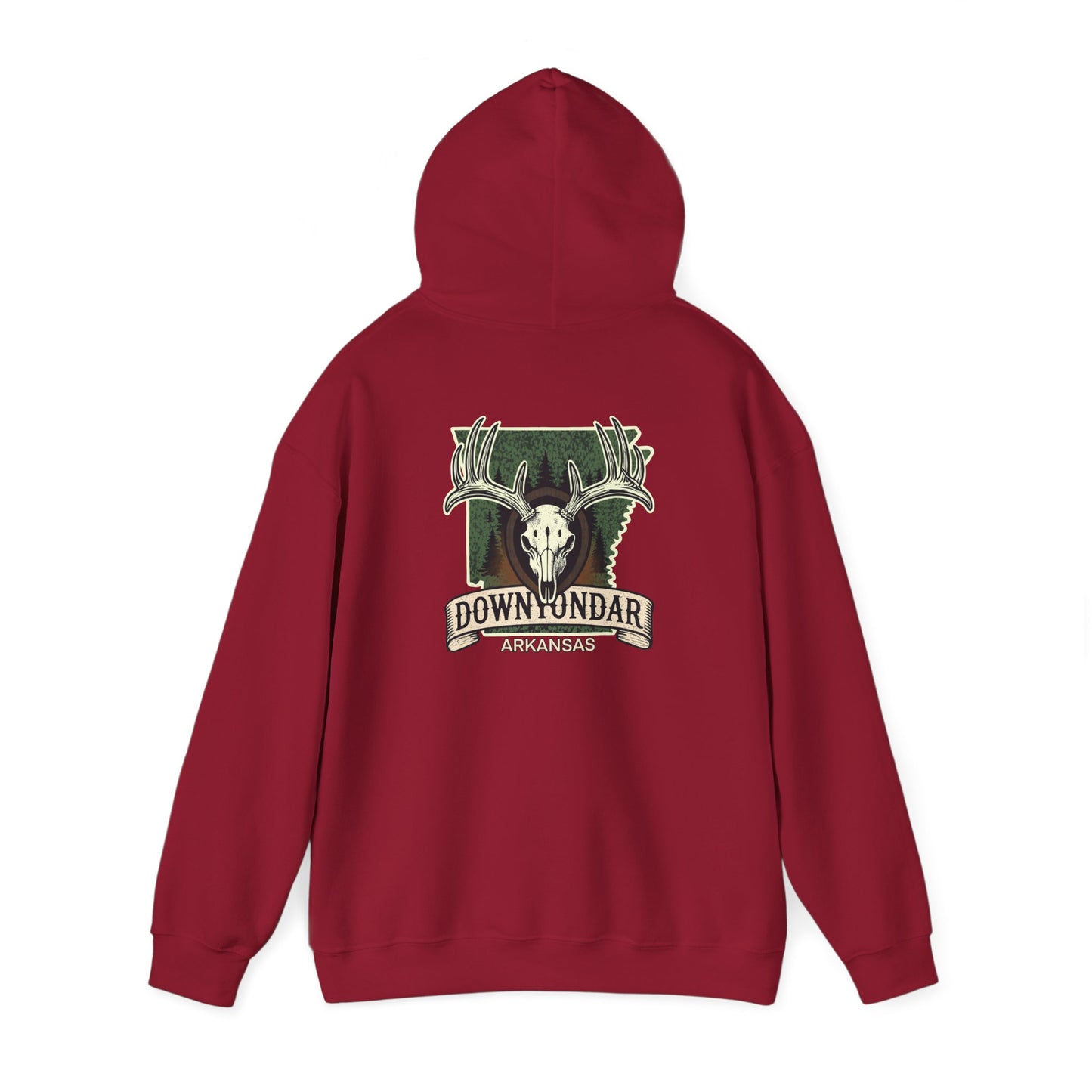 Deer Skull European Mount Arkansas Hunting Unisex Heavy Blend™ Hooded Sweatshirt