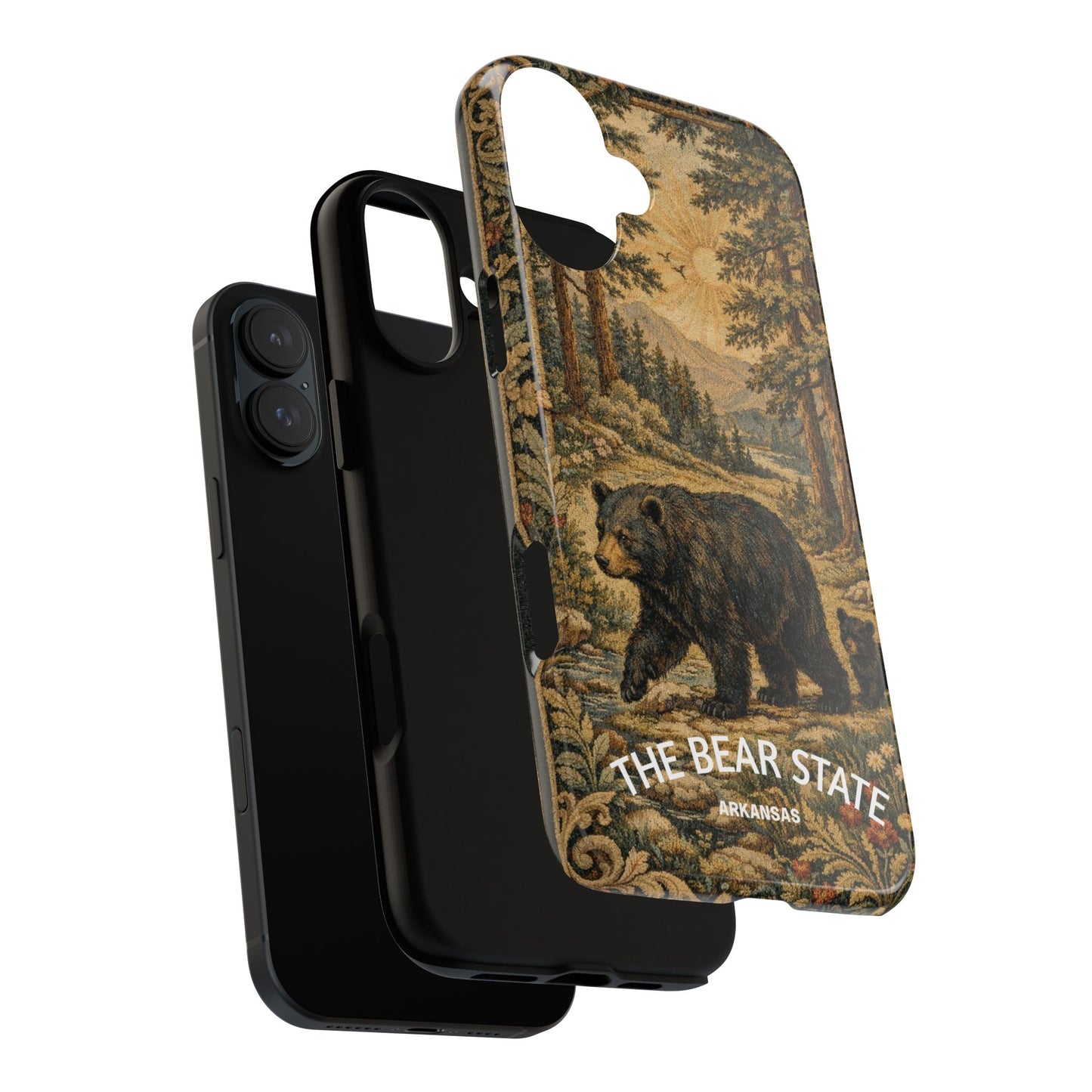 The Bear State Arkansas Vintage Forest Tough Phone Case for iPhone