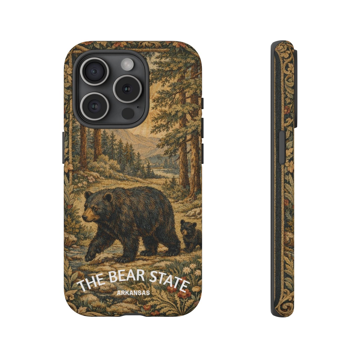 The Bear State Arkansas Vintage Forest Tough Phone Case for iPhone