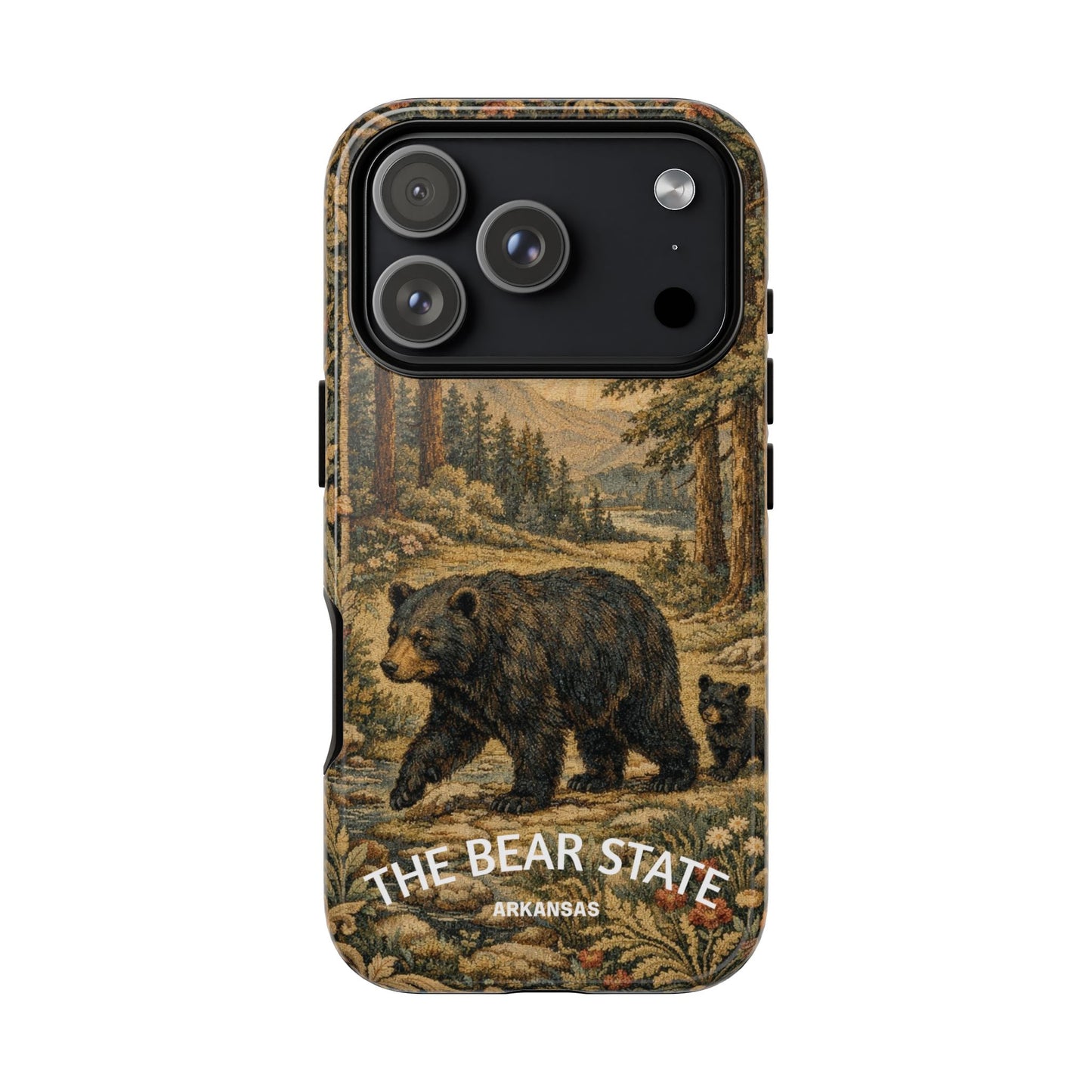 The Bear State Arkansas Vintage Forest Tough Phone Case for iPhone