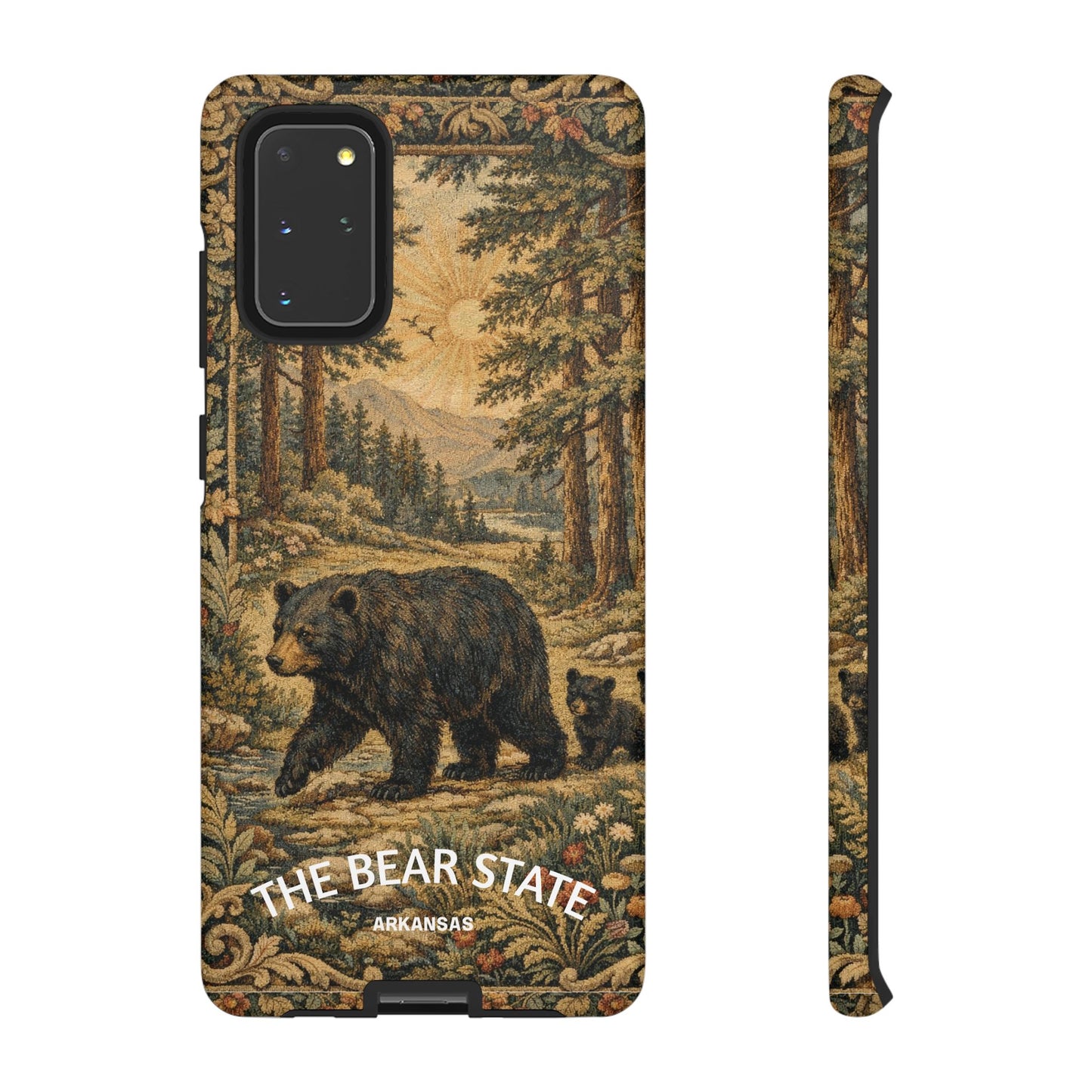 The Bear State Arkansas Vintage Forest Tough Phone Case for Samsung Galaxy Phones
