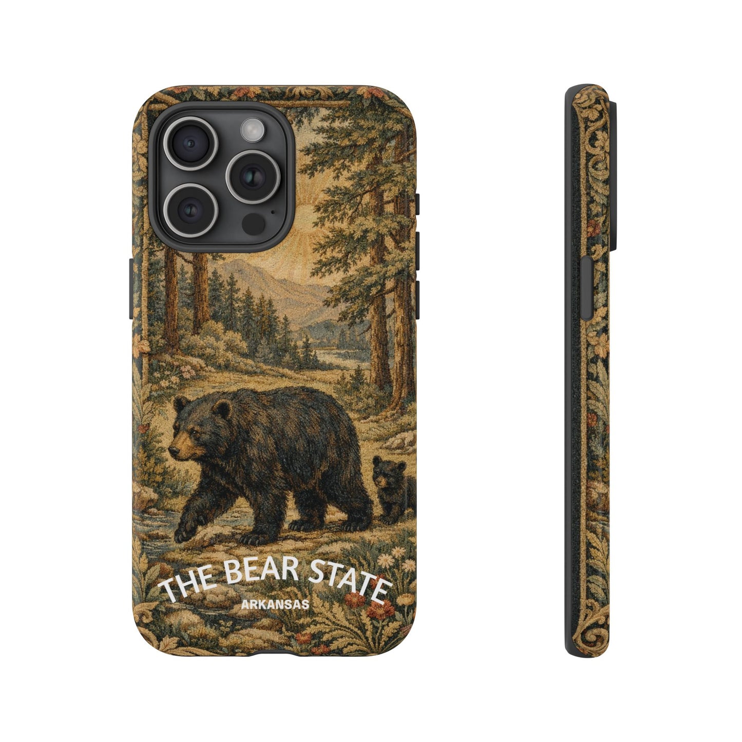 The Bear State Arkansas Vintage Forest Tough Phone Case for iPhone