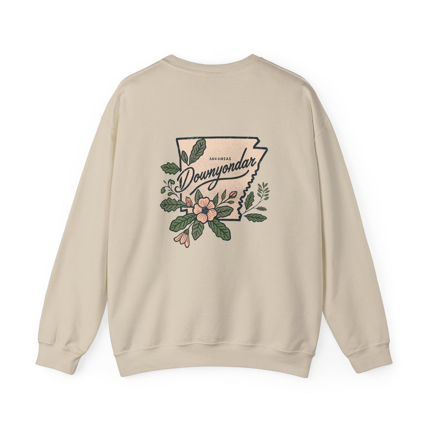 DownYondAR Floral Natural State Unisex Heavy Blend™ Crewneck Sweatshirt