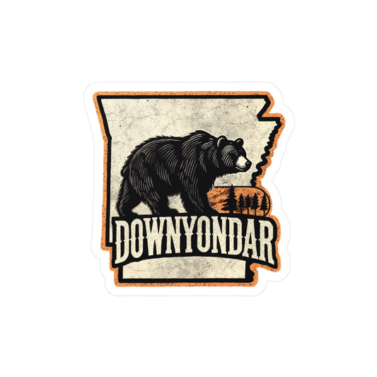 DownYondAR Arkansas Black Bear Kiss-Cut Vinyl Decals