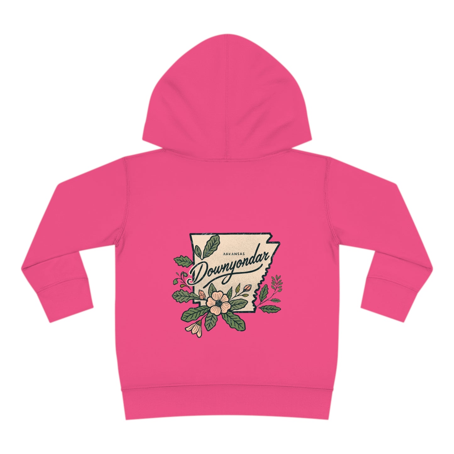 DownYondAR Floral Natural State Toddler Pullover Fleece Hoodie