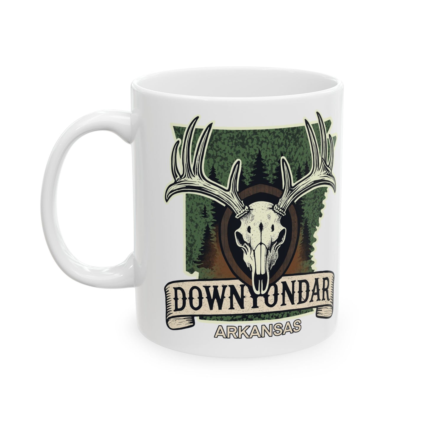 Down YondAR Arkansas | Whitetail Skull Ceramic Mug – 11oz