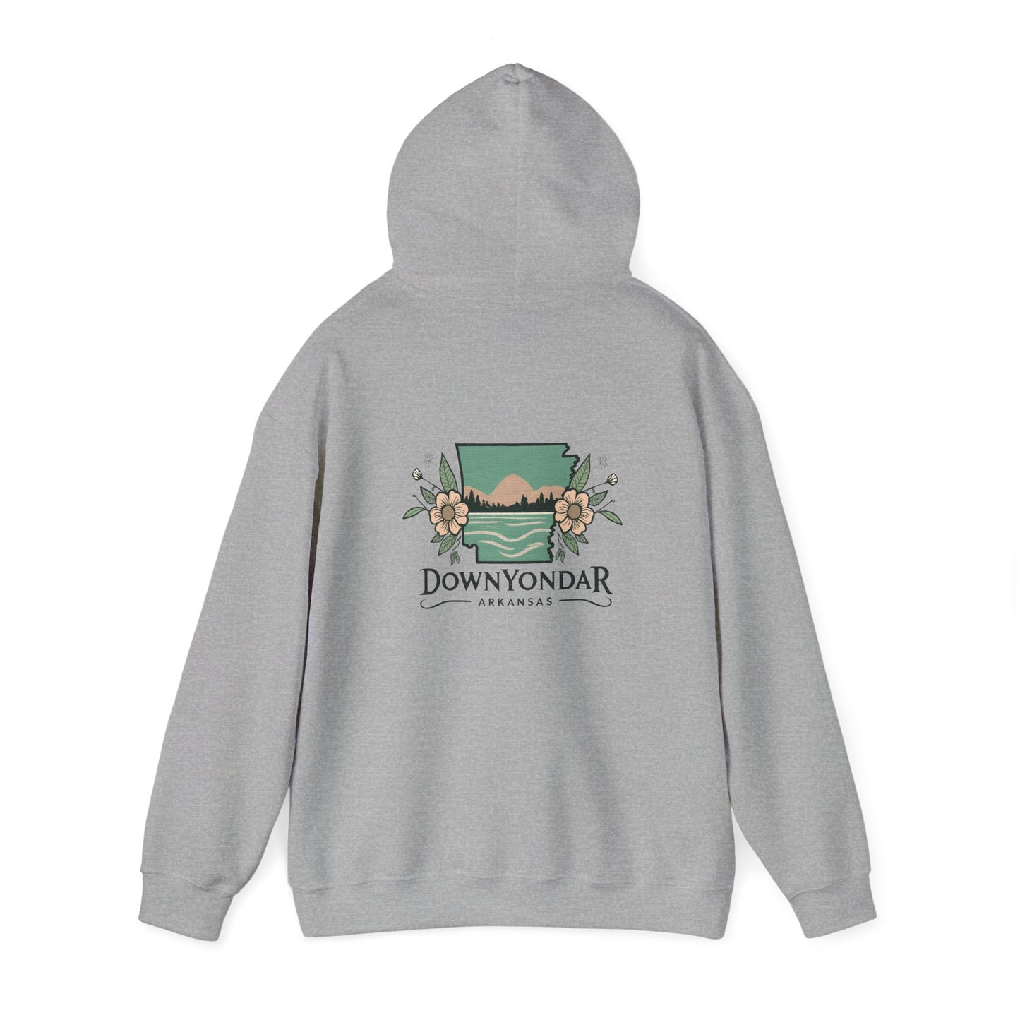 DownYondAR Arkansas Natural State Floral Unisex Heavy Blend™ Hooded Sweatshirt