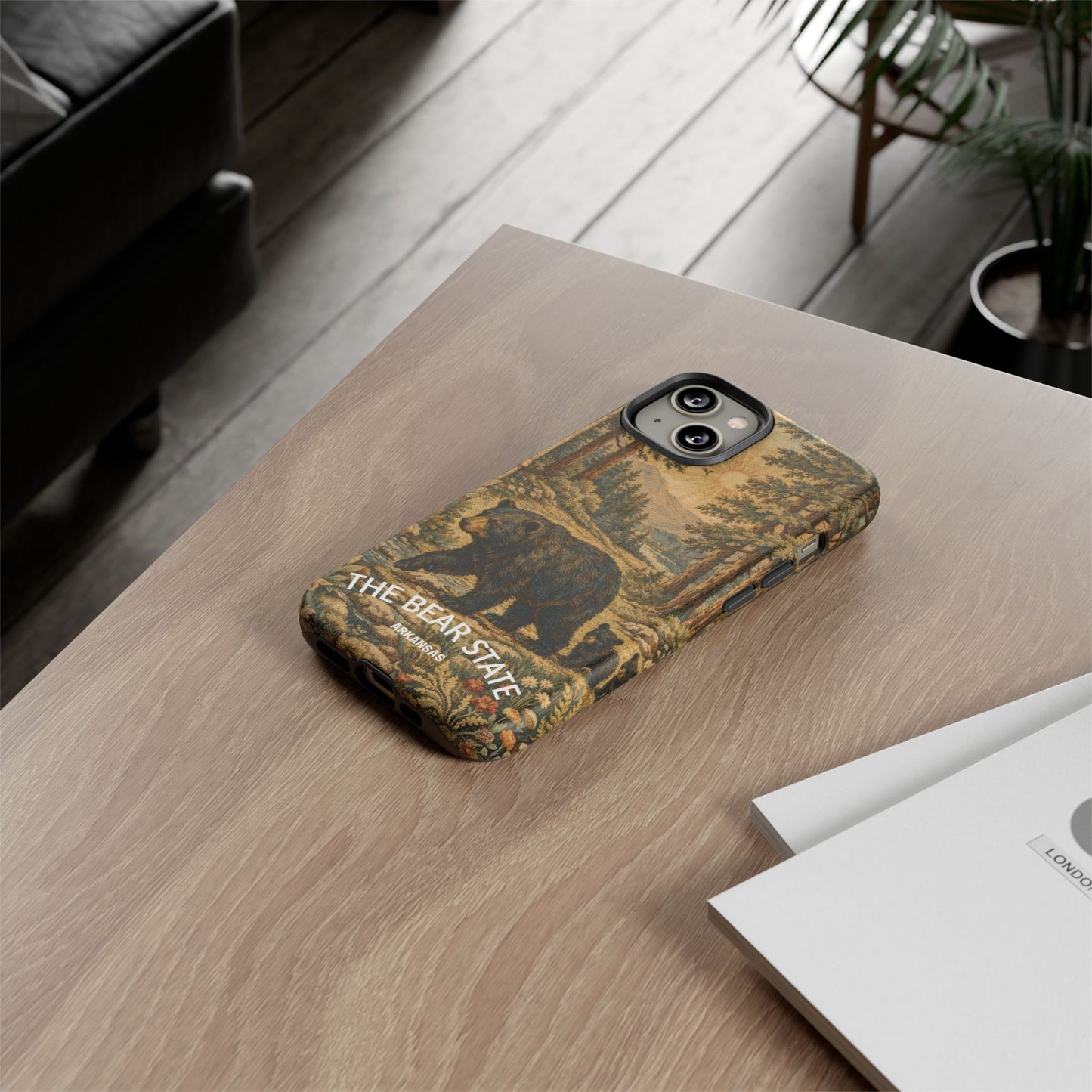 The Bear State Arkansas Vintage Forest Tough Phone Case for iPhone