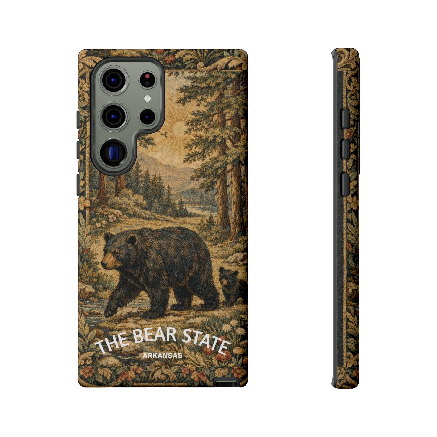 The Bear State Arkansas Vintage Forest Tough Phone Case for Samsung Galaxy Phones